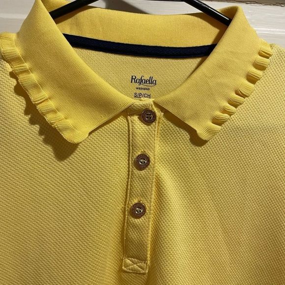 Yellow Rafaella Weekend Golf Collared Shirt - Picture 4 of 5